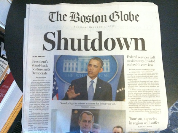 Boston Globe Shutdown