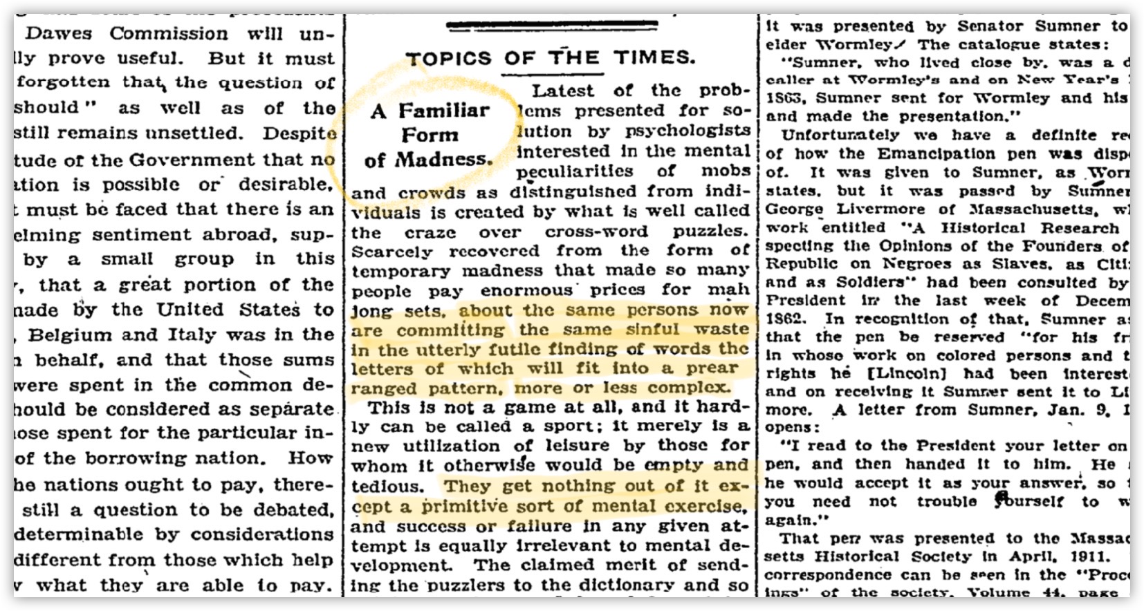 A History of Newspaper Puzzles