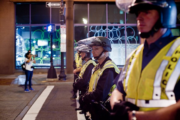 Boston police during the Occupy Boston protest, October 2011