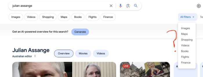 Google tests removing the News tab from search results