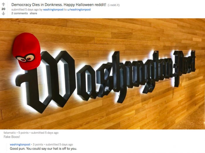 The Washington Post On Reddit Surprises Users With Its Non