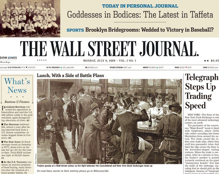 How The Wall Street Journal is celebrating its 125th anniversary while also looking ahead | Nieman Journalism Lab